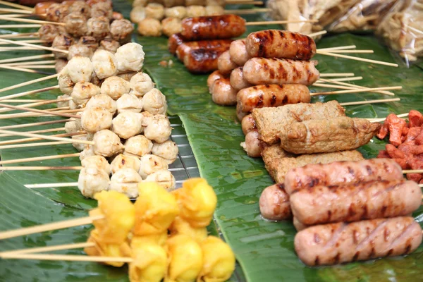 stock image Thai style meat ball on grill