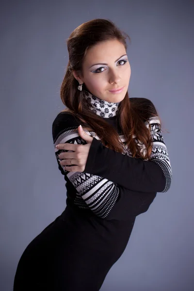 Kazaklı genç güzel kadın — Stok fotoğraf