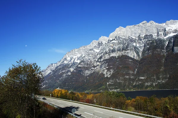 A highway along the Alps — Stock Photo, Image