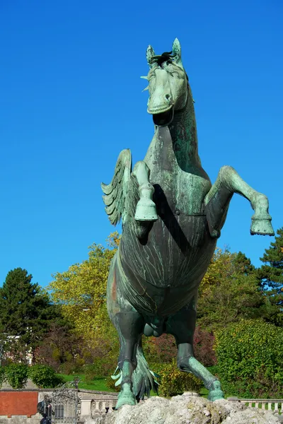 Winged Horse Statue Mirabellgarten Зальцбург Австрия — стоковое фото