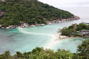 Viewpoint of Nang Yuan island at the southern of Thailand clipart