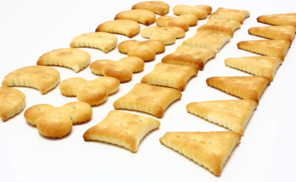 Gezouten crackers — Stockfoto