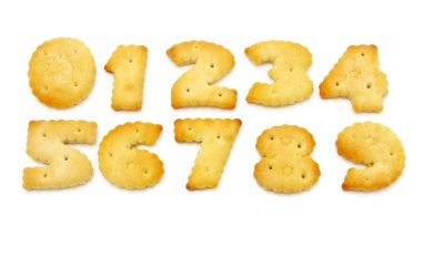 Yellow cookies in the form of figures clipart