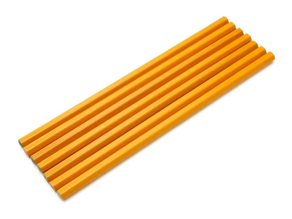 黄地铅笔 — 图库照片