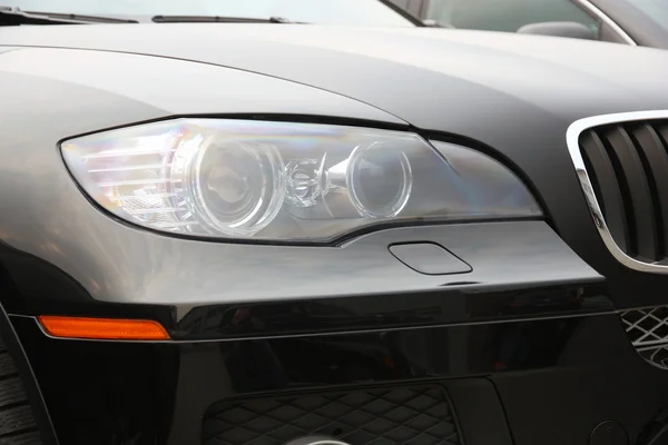 Detailní záběr na auto světlometů — Stock fotografie