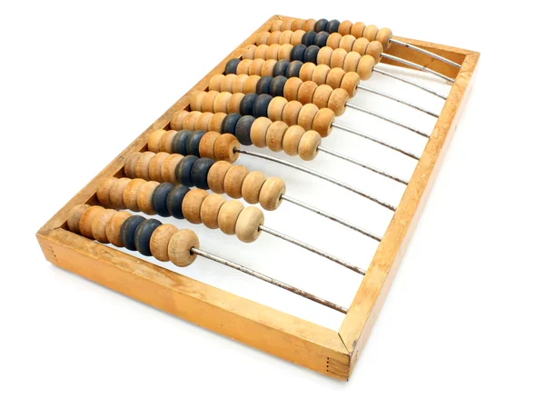 Old wooden abacus close up — Stock Photo, Image