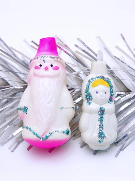 Російський різдвяні символи Дід Мороз і Снігуронька — стокове фото