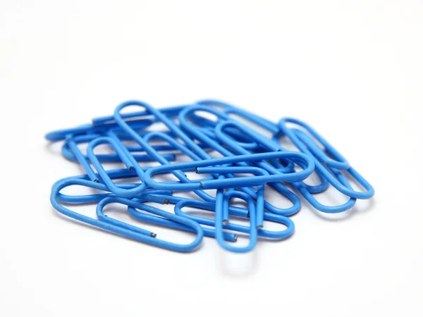 Color paper clips to background. — Stock Photo, Image