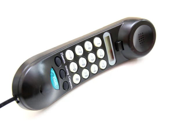 Jeden czarny telefon z przyciskami — Zdjęcie stockowe