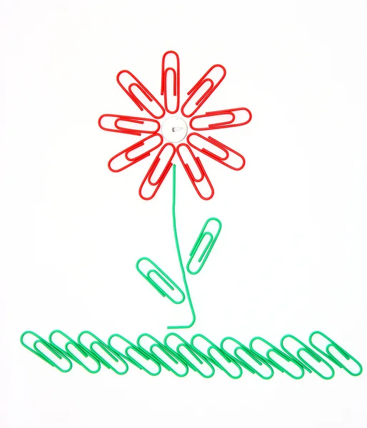 Flower from paper clips