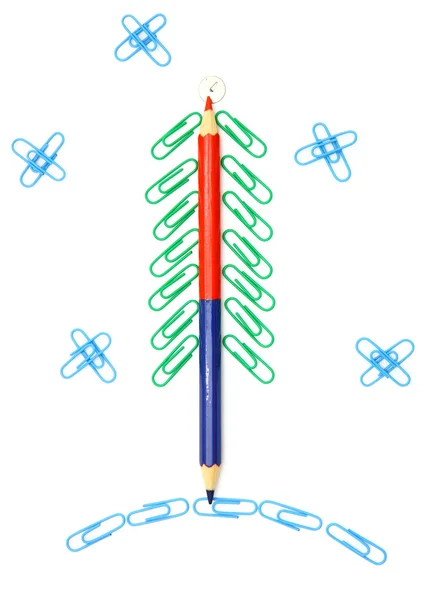 Clipe de papel árvore de Natal — Fotografia de Stock