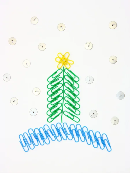 Papier clip arbre de Noël — Photo