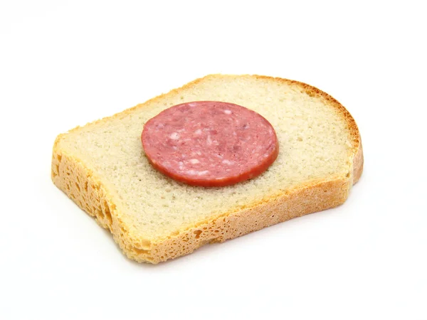 Healthy sandwich with sausage — Stock Photo, Image