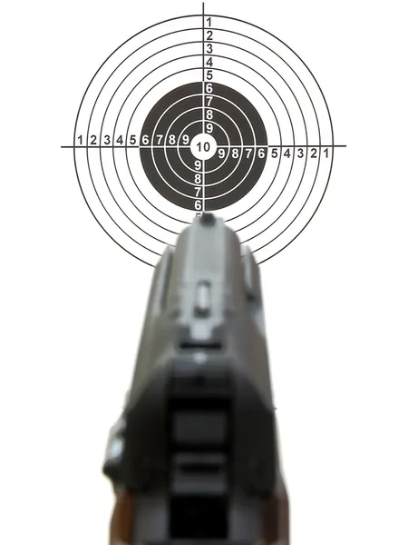 Pistol a target — Stock Photo, Image