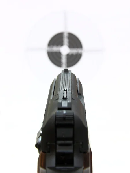 Pistola um alvo — Fotografia de Stock