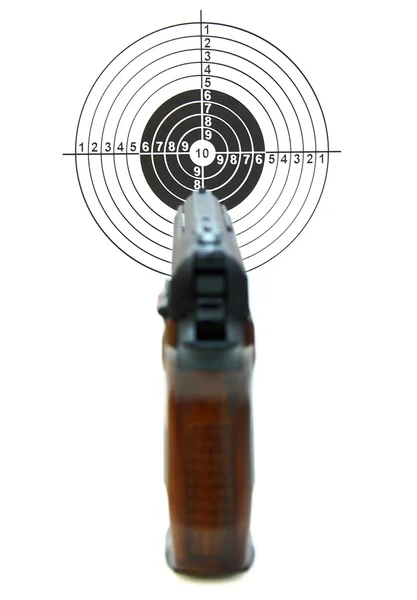 Pistol a target — Stock Photo, Image