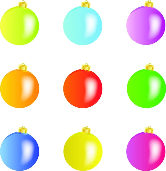 Sphères de Noël - vecteur — Image vectorielle