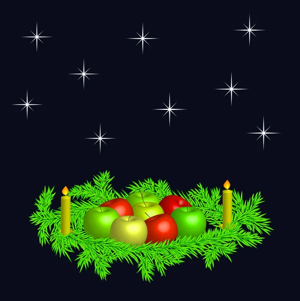 Christmas wreaths - vector — Stock Vector