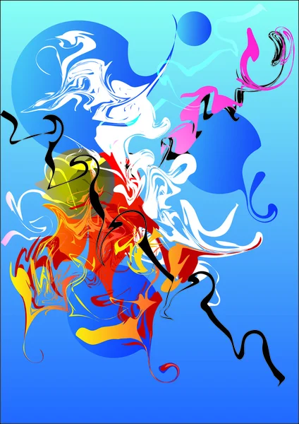 Composición abstracta multicolor — Archivo Imágenes Vectoriales