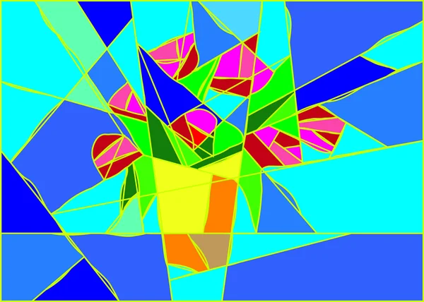 Vektor seamless mönster av målat glas — Stock vektor