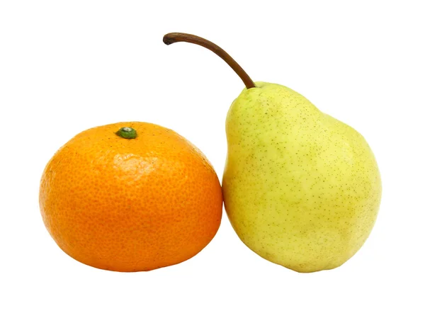 Owoce mieszane na białym tle — Zdjęcie stockowe