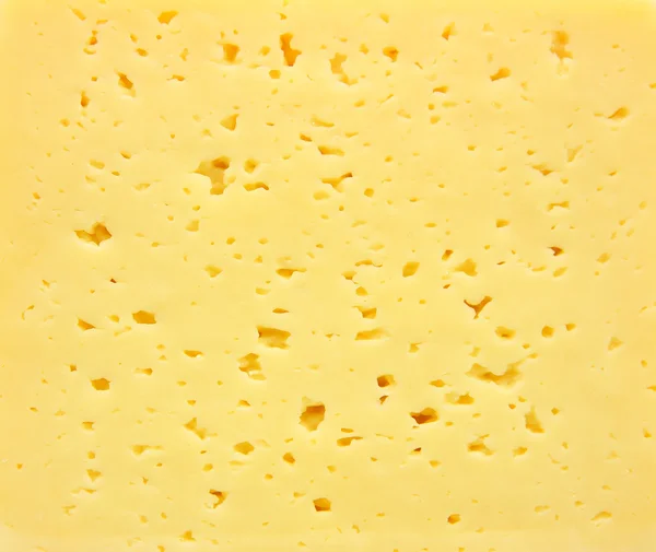 Achtergrond van verse gele Zwitserse kaas met gaten — Stockfoto