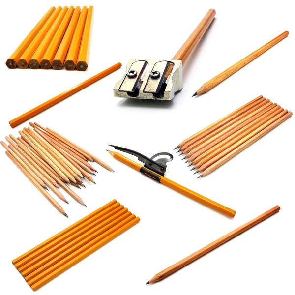 Set of yellow ground pencil — Stock Photo, Image