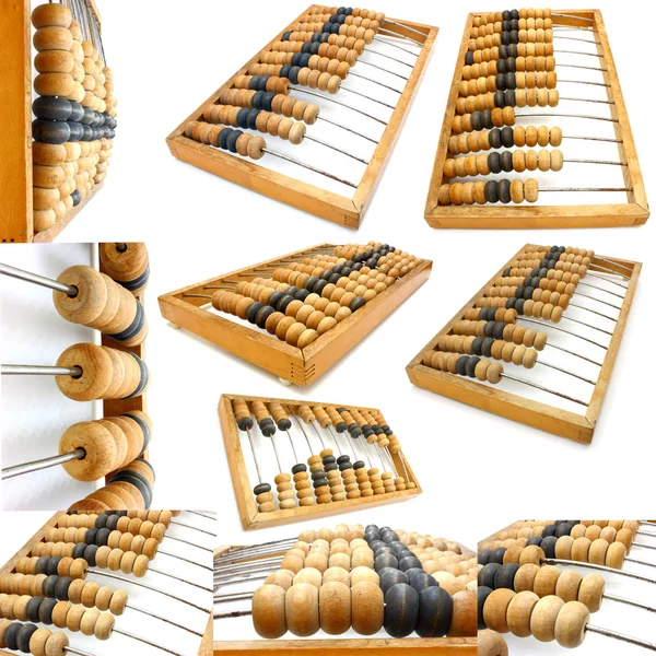 Uppsättning redovisning abacus för ekonomiska beräkningar — Stockfoto