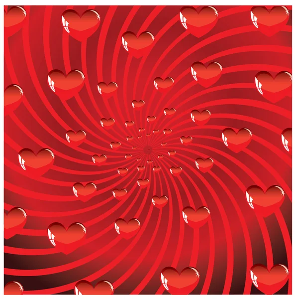 Valentines sieraad met rode liefde hart illustratie — Stockfoto