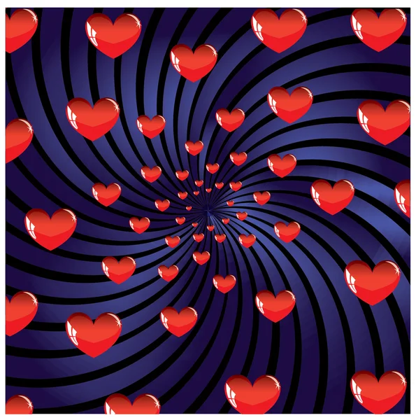 Valentinstag Ornament mit rotem Liebe Herz Illustration — Stockfoto