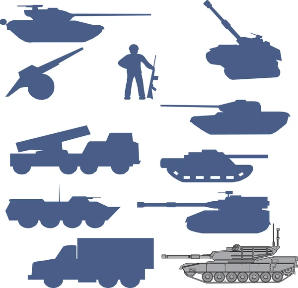 Kolekcja zestaw czołgów — Zdjęcie stockowe