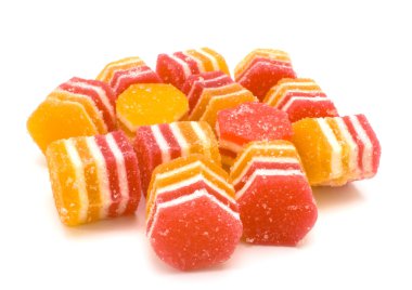 Multi-coloured fruit candy, fruit jelly clipart