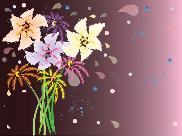 Fantázia virág háttér kézzel rajzolt virágok — Stock Fotó
