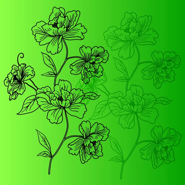 Eps10 Hand Drawn Background Fantasy Flower — Stock Photo, Image