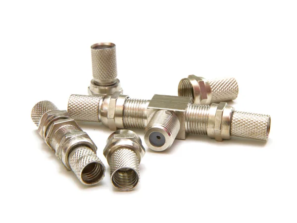 stock image Professional cable tv connectors