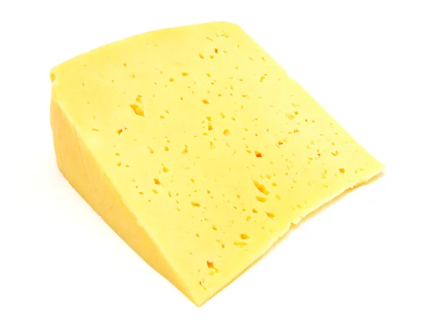 Een stukje Zwitserse kaas. — Stockfoto