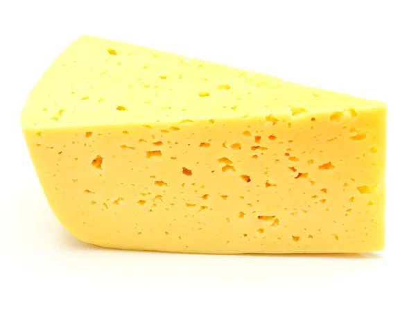 Um pedaço de queijo suíço — Fotografia de Stock