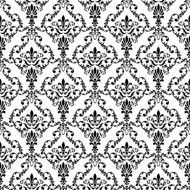 Seamless wallpaper pattern from abstract smooth forms clipart