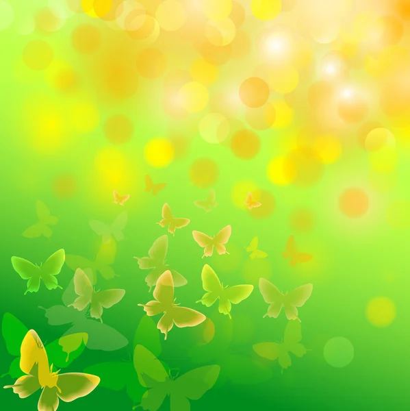 Абстрактний барвистий фон з метеликами — стокове фото