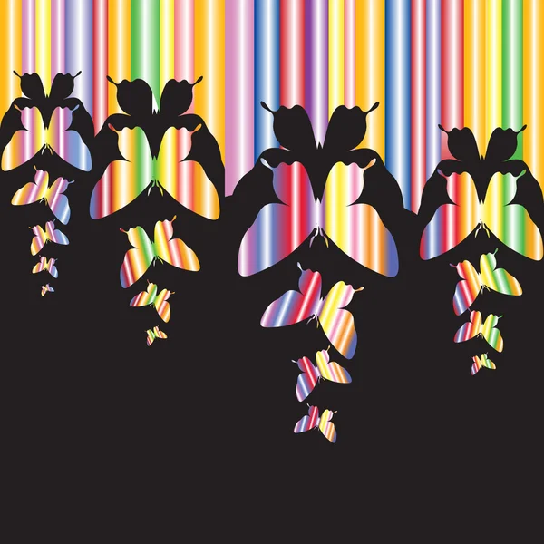 Абстрактный Красочный Фон Бабочками — стоковое фото