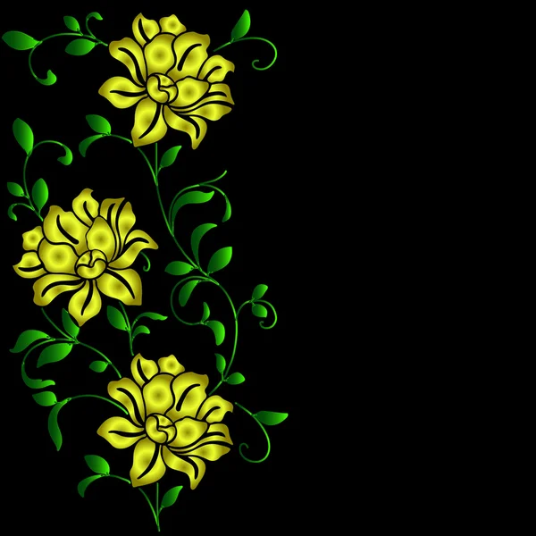 Eps10 Ręka Rysowane Tło Fantasy Kwiat — Zdjęcie stockowe