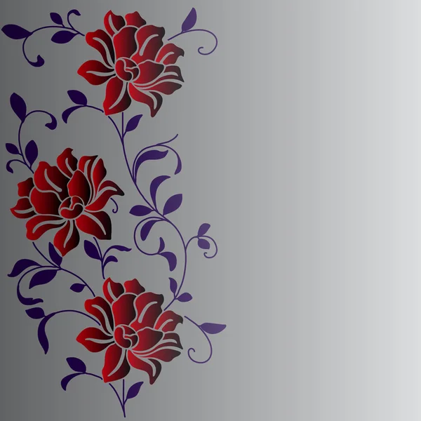 Handgezeichneter Hintergrund mit einer Fantasie-Blume — Stockfoto