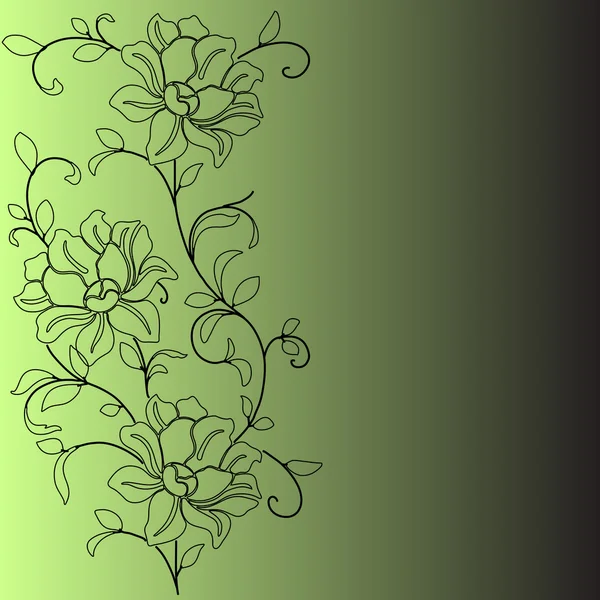 Eps10 Handgezeichneten Hintergrund Mit Einer Fantasie Blume — Stockfoto