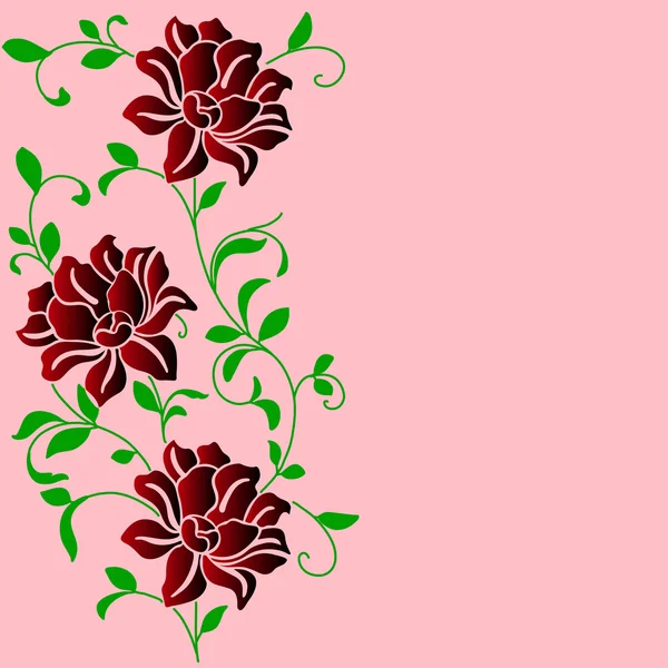 판타지 꽃과 함께 그려진된 배경 손 — 스톡 사진
