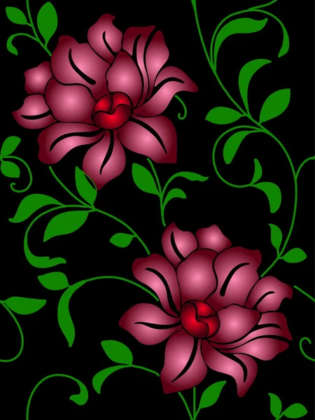 Varrat nélküli háttérkép egy varrás virág és a levelek — Stock Fotó