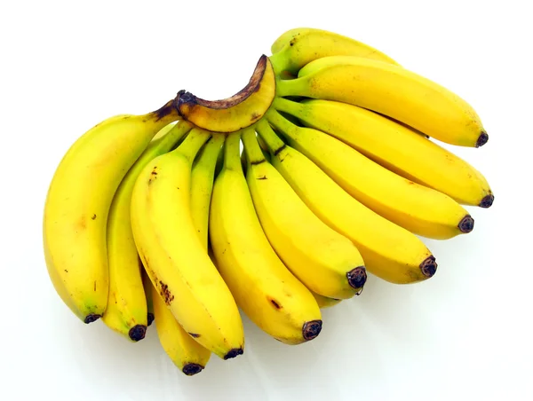 Manojo de plátanos aislados sobre fondo blanco — Foto de Stock