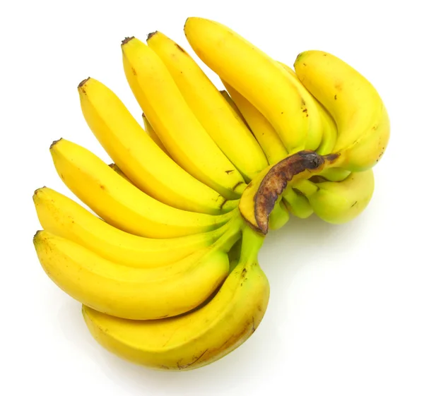 白地に隔離されたバナナの束 — ストック写真
