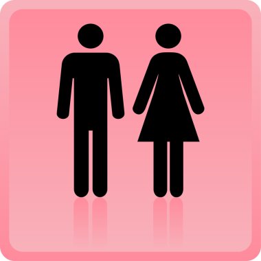  Man & Woman icon over pink background