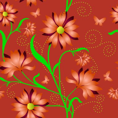 Elegance Seamless color pattern on background illustrati