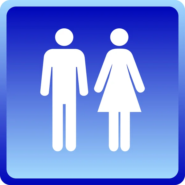 Man & Woman icon over blue background — Stock Photo, Image